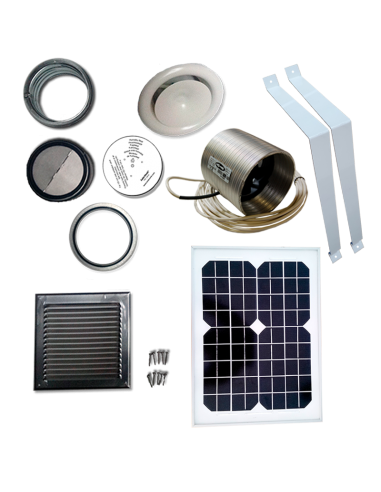 Kit de Ventilación 5.1W con célula solar de 10 vátios-Kits de Ventilación-solarventi.store